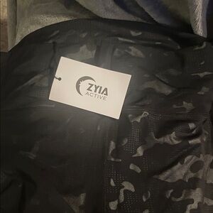 ZYIA Black Camouflage Leggings